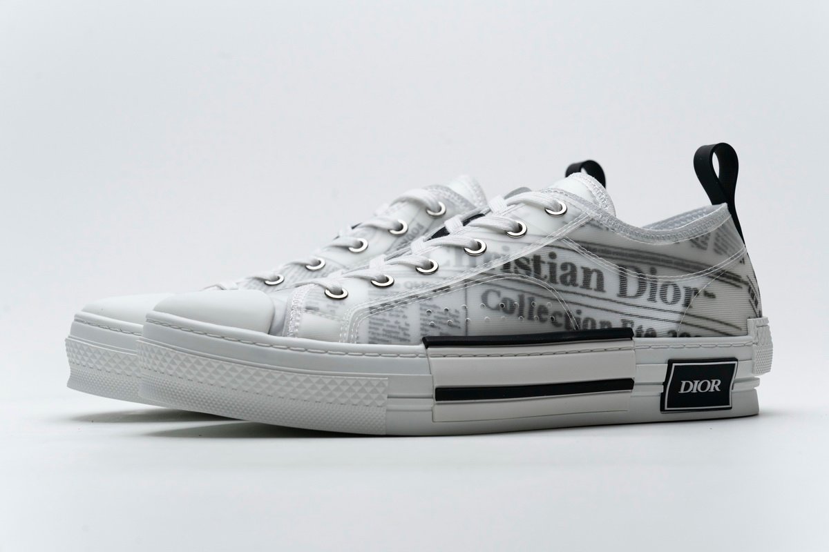 Converse Dupes Dior B23 Oblique Transparency Low H565 White Black