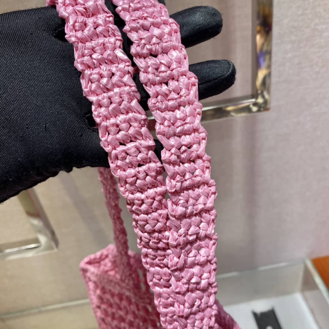 Prada Raffia Leather Replica Tote