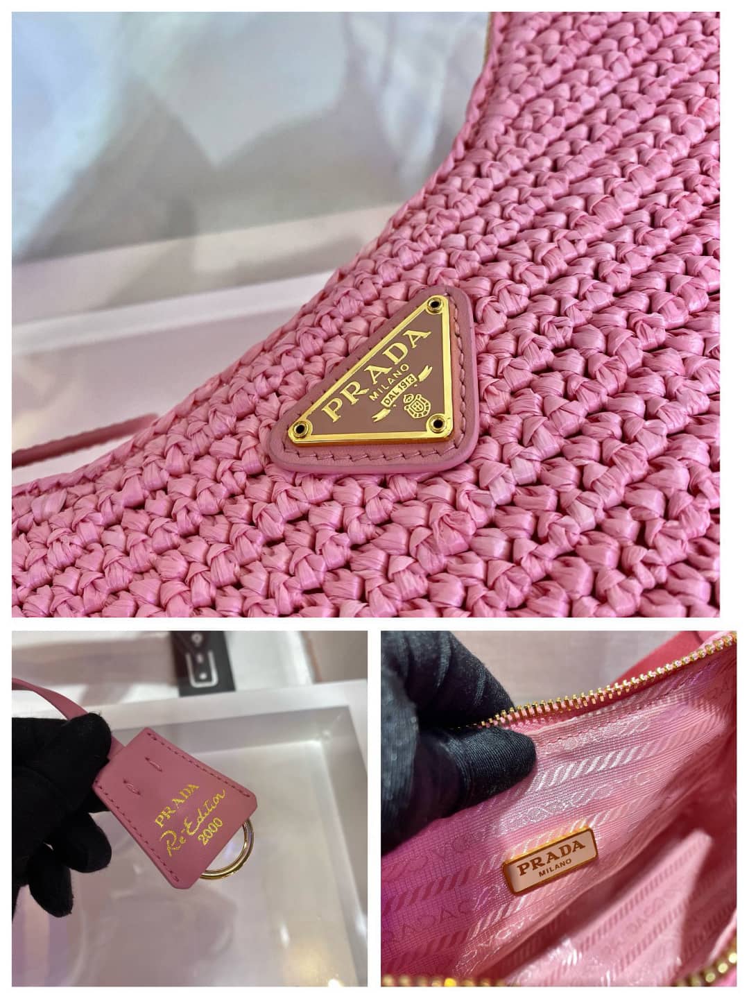 Prada Re-edition 2005 Raffia Replica Bag