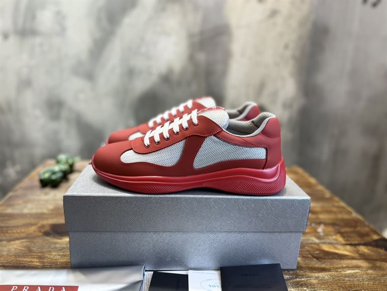 PRADA AMERICA S CUP SOFT RUBBER AND BIKE FABRIC SNEAKERS   PRS046