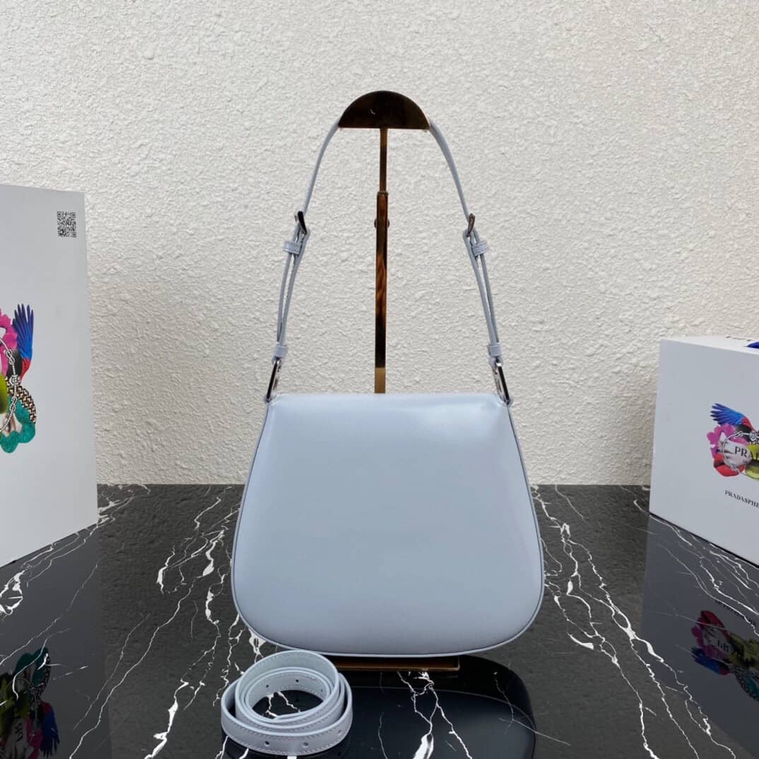 Prada Cleo Bag Dupe Brushed Leather Flap Shoulder Bag
