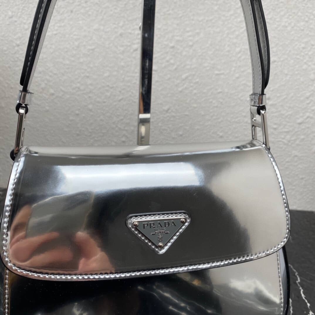 Prada Cleo Bag Dupe Brushed Leather Flap Shoulder Bag