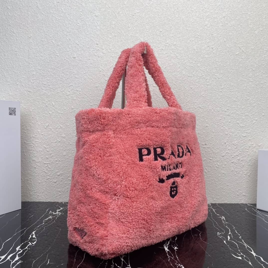Prada Raffia Tote Dupe Shearling Tote Shoulder Bag