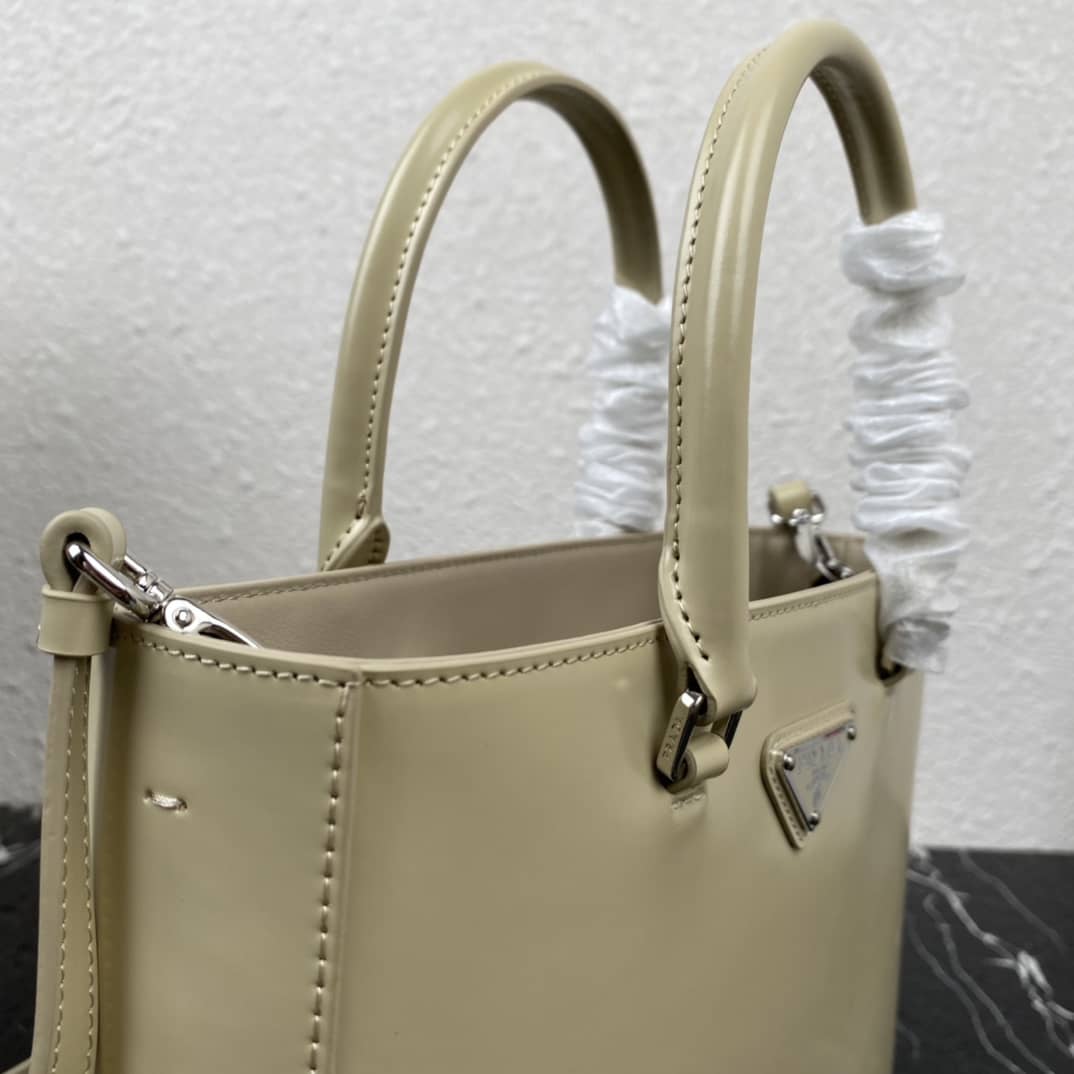 Prada Raffia Tote Dupe Womens Brushed Leather Replica Tote