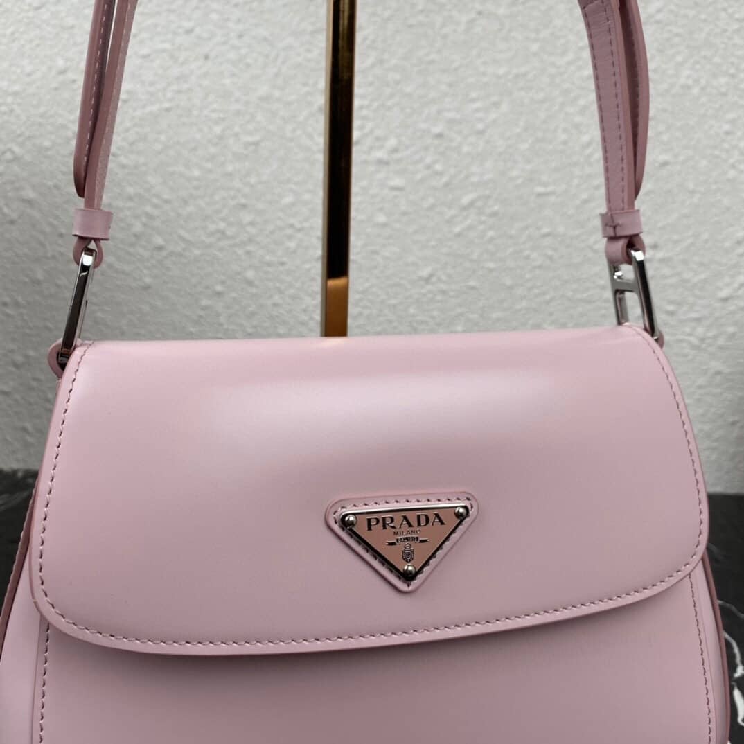Prada Cleo Bag Dupe Brushed Leather Flap Shoulder Bag