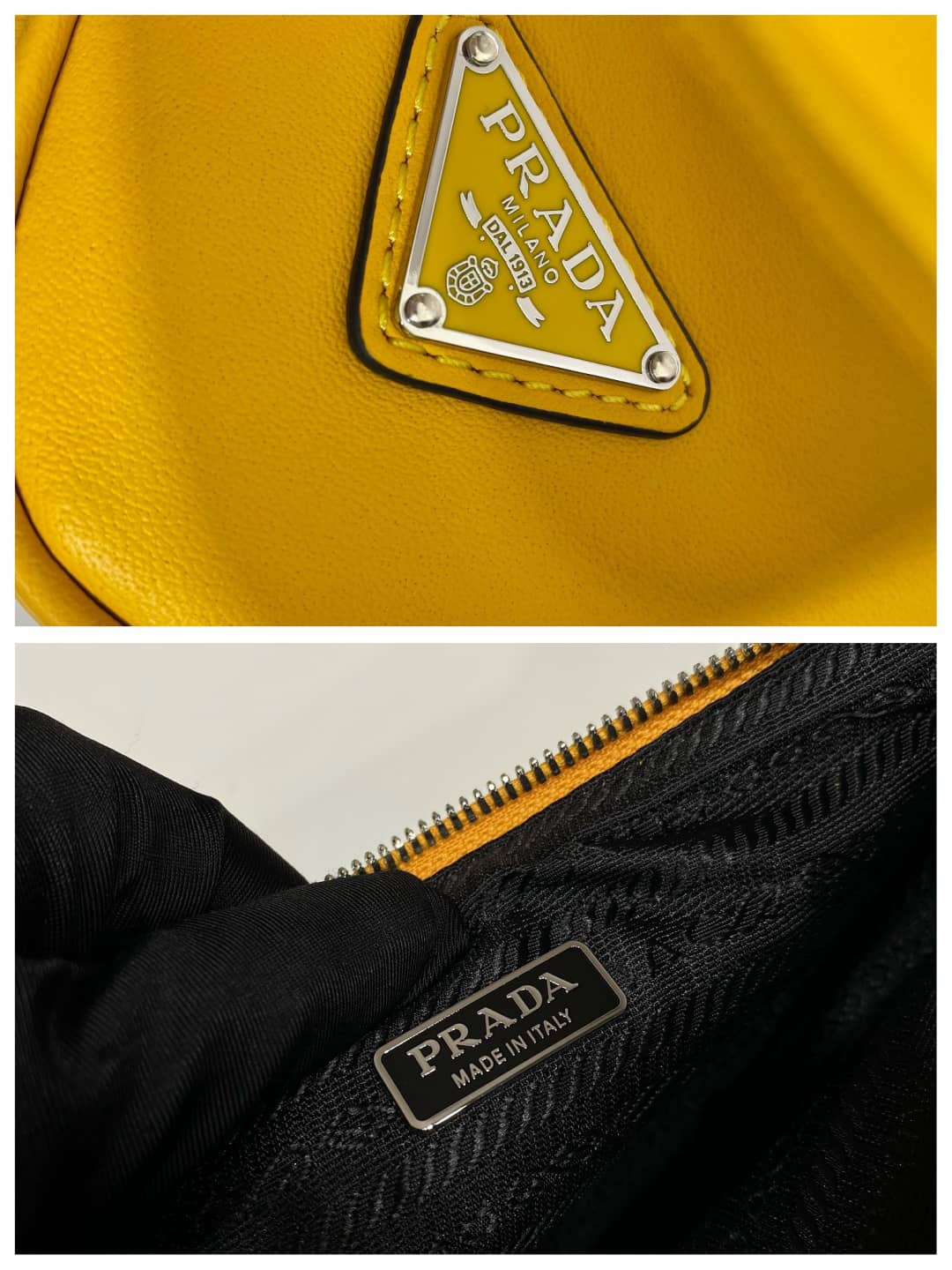 Prada Lady Leather Triangle Leather Replica Pouch