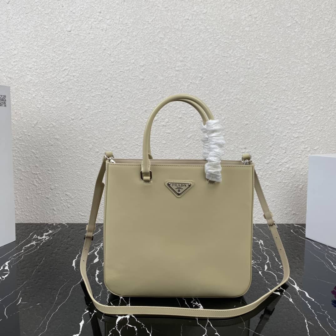 Prada Raffia Tote Dupe Womens Brushed Leather Replica Tote