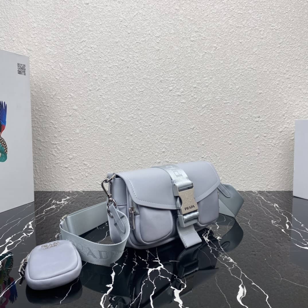 Prada Pocket Nylon And Brushed Leather Replica Bag