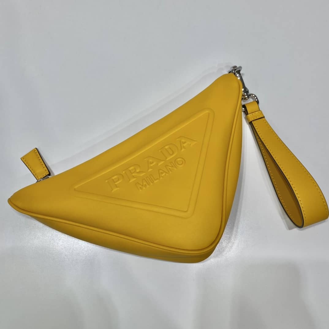 Prada Lady Leather Triangle Leather Replica Pouch
