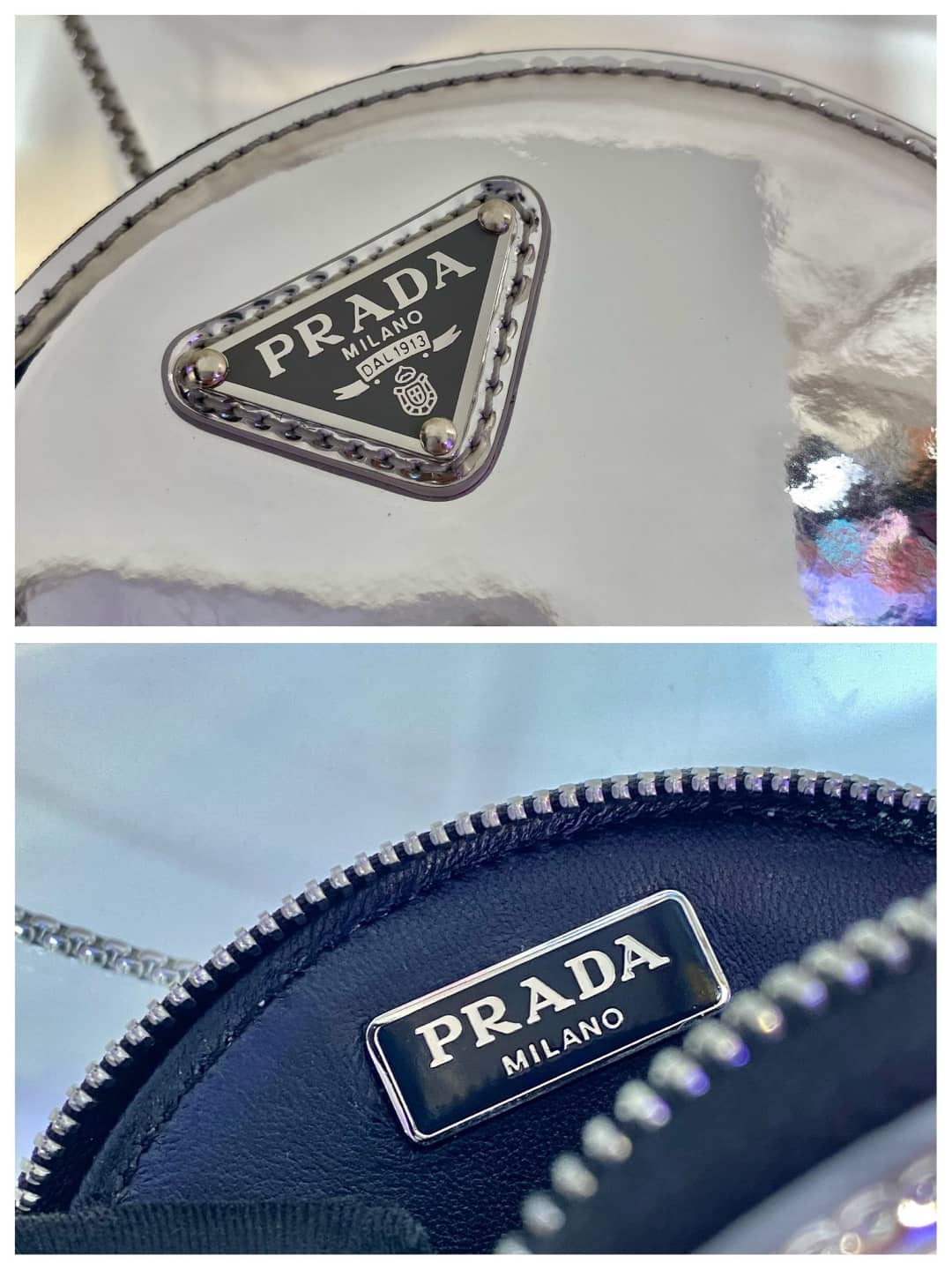 Prada Brushed Leather Mini Pouch Messenger Bag
