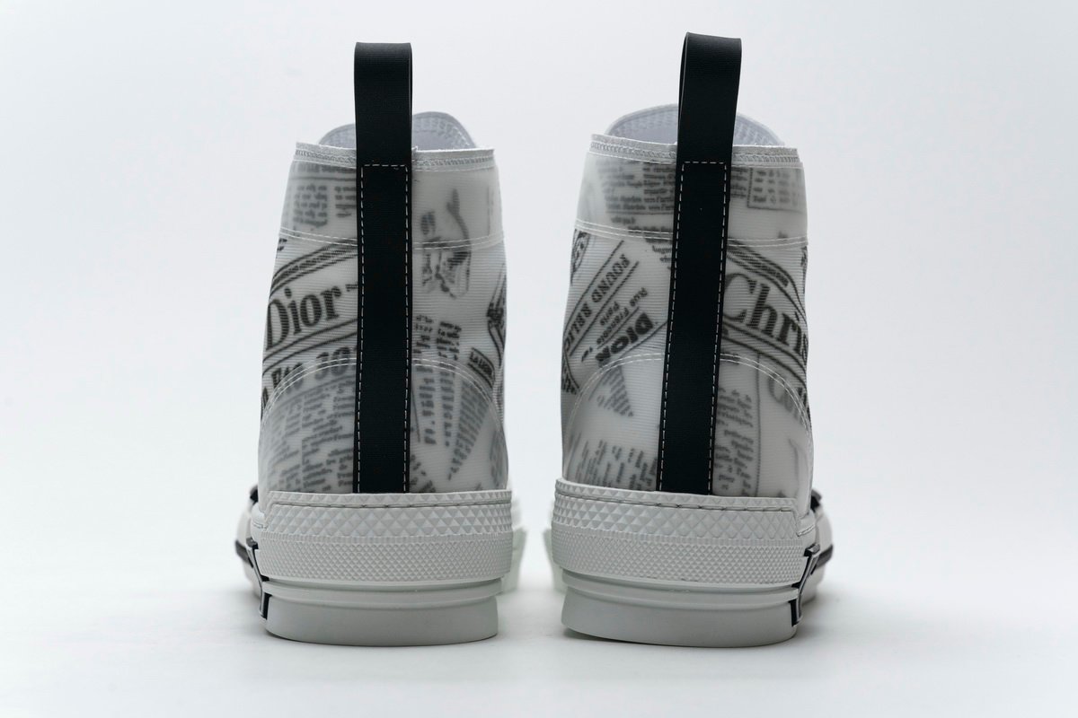 Converse Dupes Dior B23 Oblique Transparency High H565 White Black