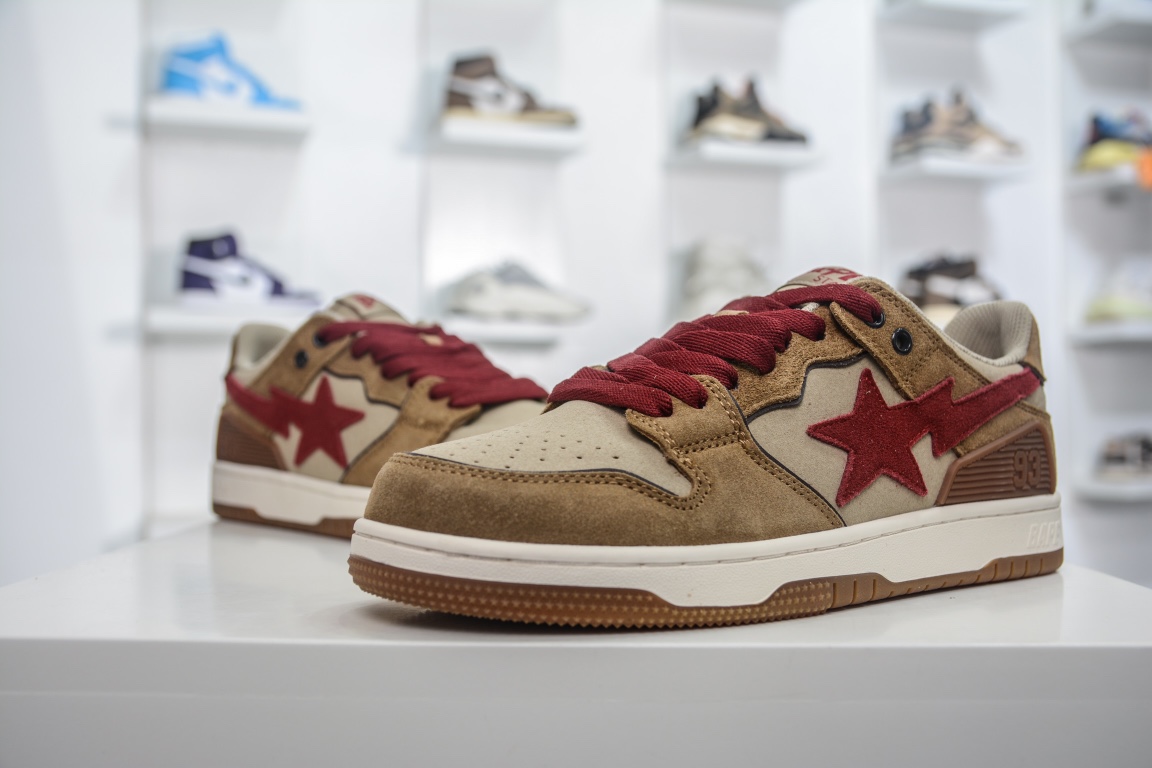 A Bathing Ape Bape SK8 Sta Wheat Red