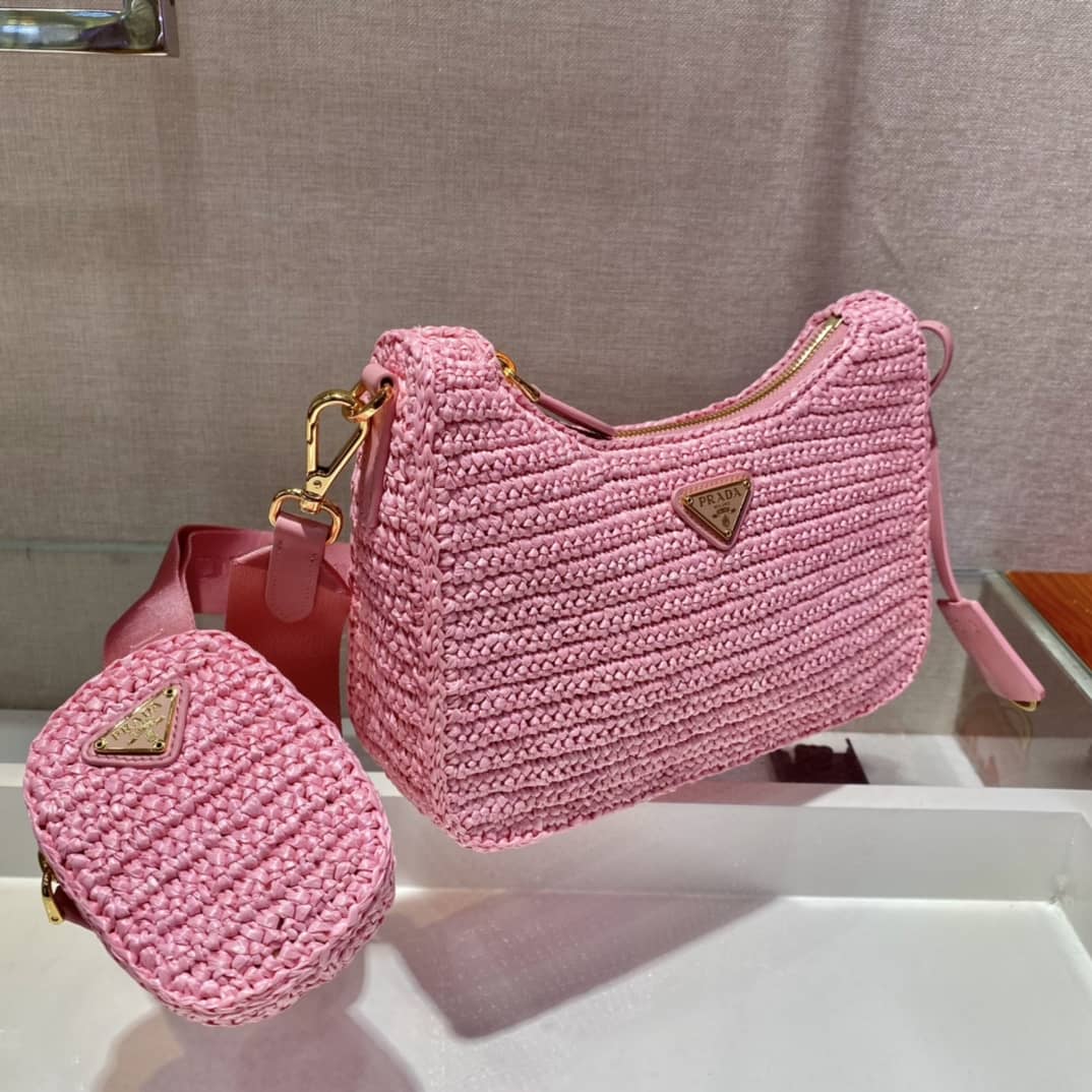 Prada Re-edition 2005 Raffia Replica Bag