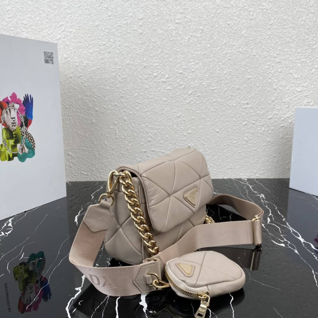 Prada System Nappa Leather Patchwork Replica Bag