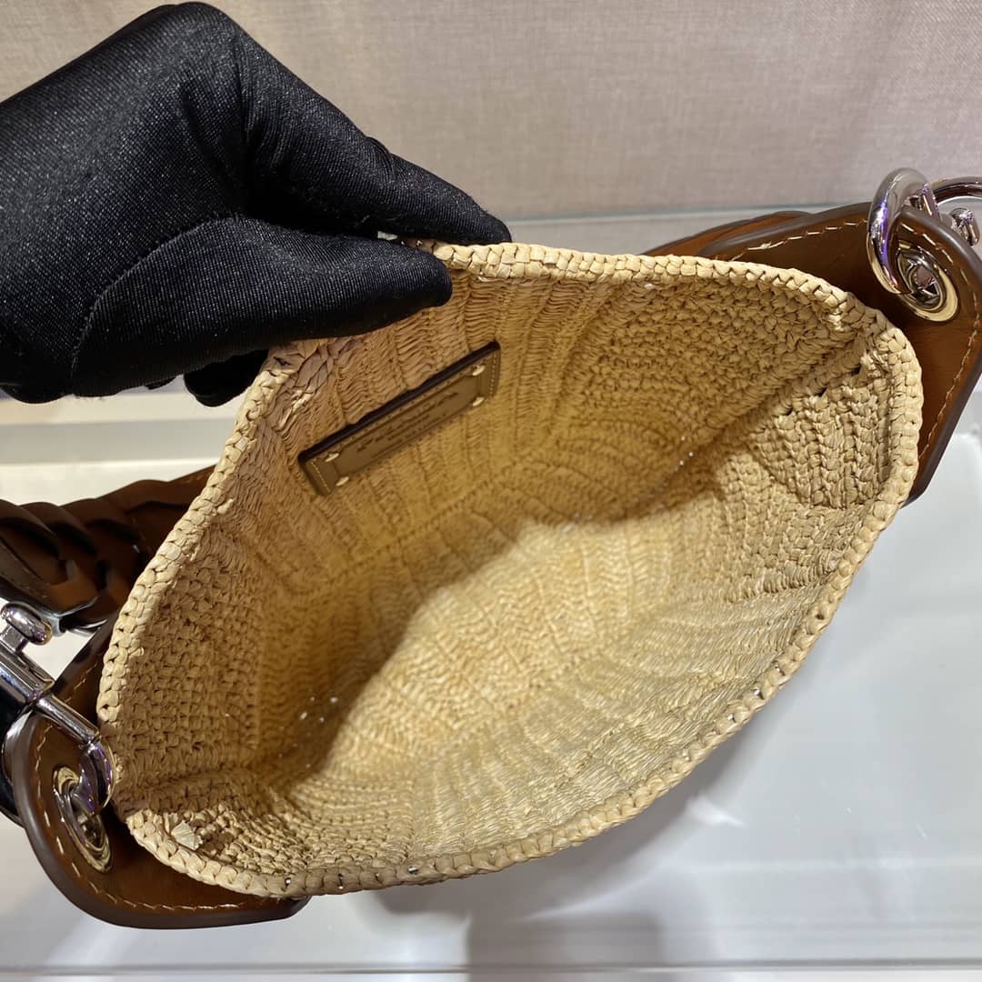 Prada Raffia Leather Replica Bag