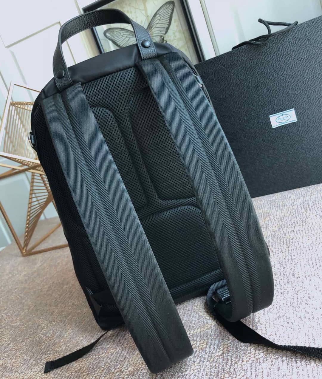 Prada Backpack Dupe Nylon Leather Replica