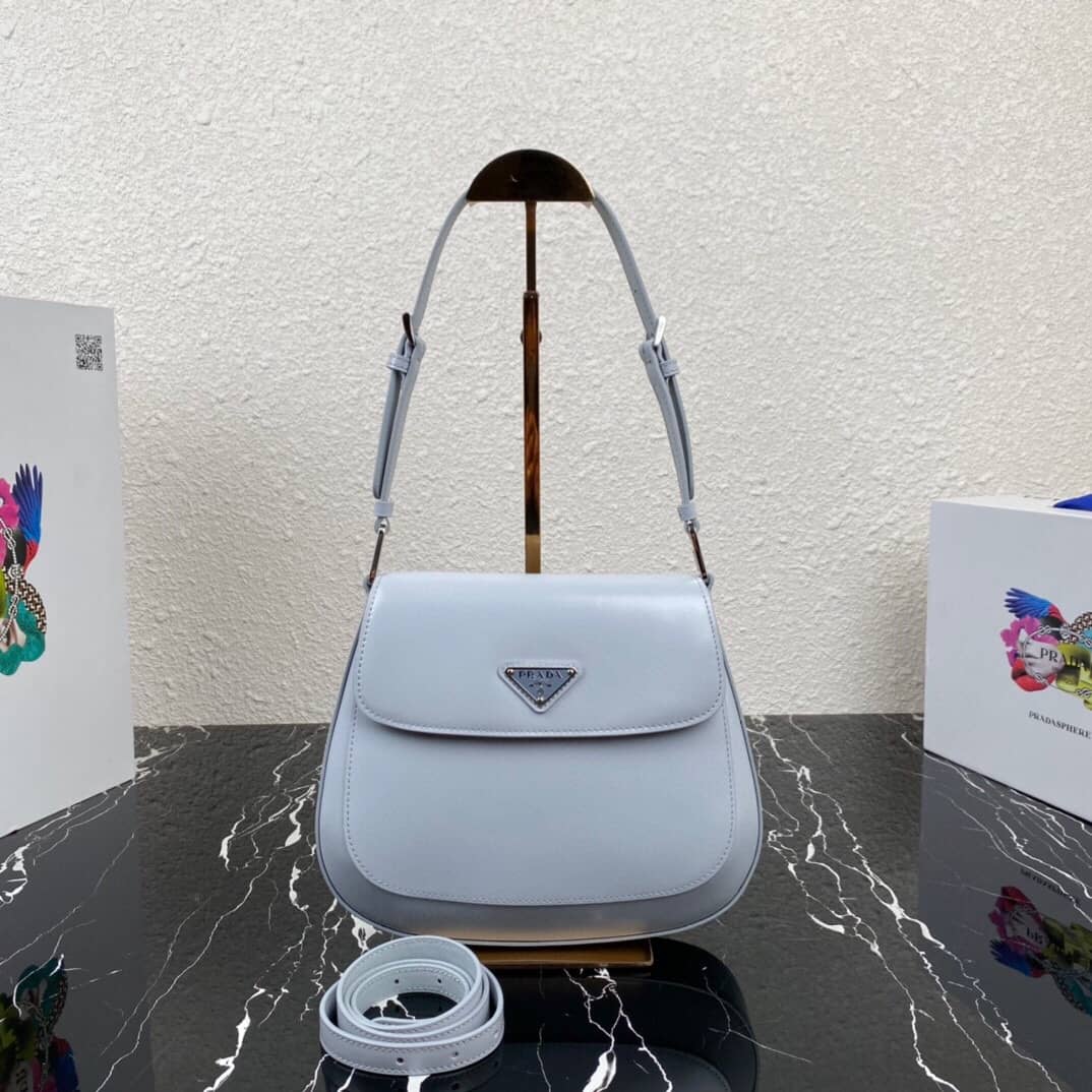 Prada Cleo Bag Dupe Brushed Leather Flap Shoulder Bag