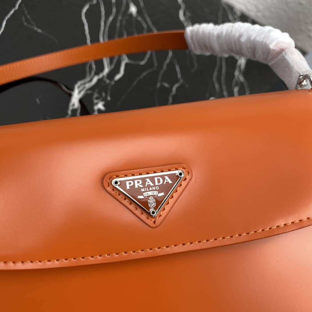 Prada Cleo Bag Dupe Brushed Leather Flap Replica Shoulder Bag