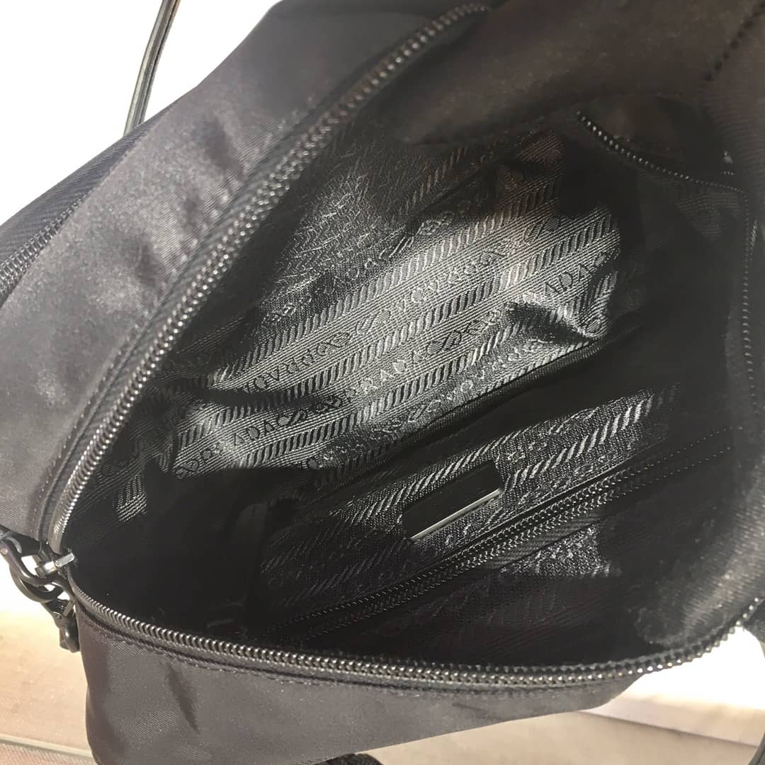 Prada Replica Nylon Saffiano Leather Camera Bag