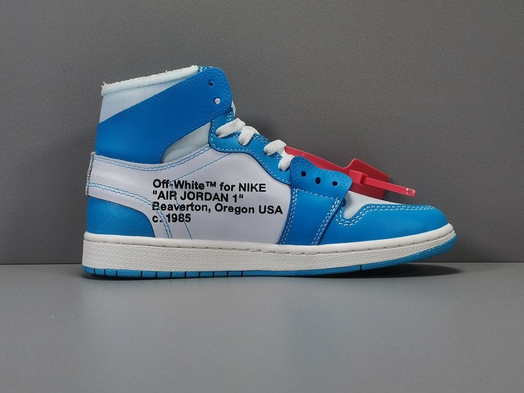 Jordan 1 Retro High Off-White University Blue Extended Size
