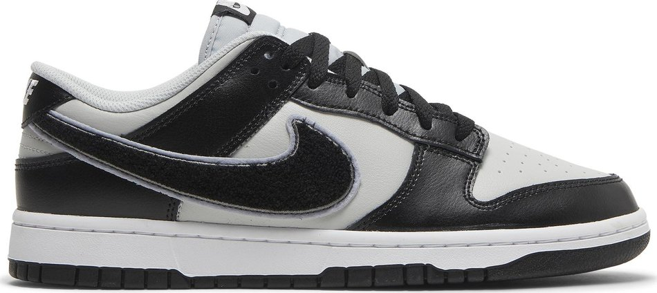 Dunk Low  Chenille Swoosh   Black Grey Fog  DQ7683-001