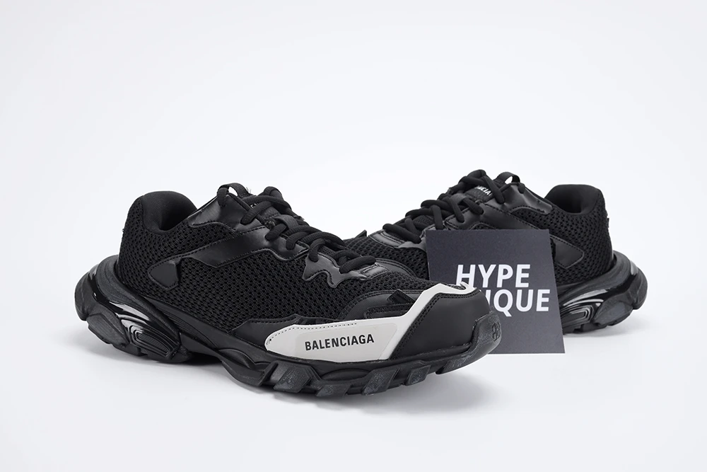 BALENCIAGA TRIPLE-S BLACK (WHITE LOGO)