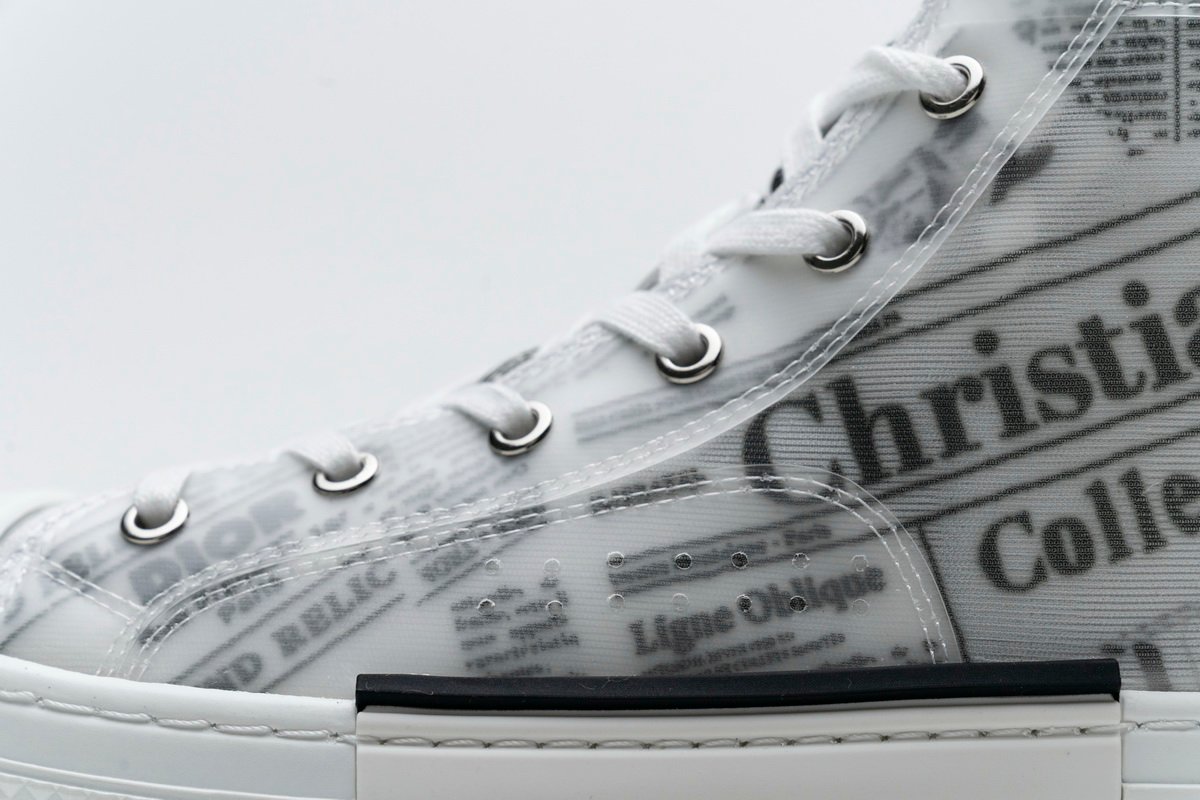 Converse Dupes Dior B23 Oblique Transparency High H565 White Black