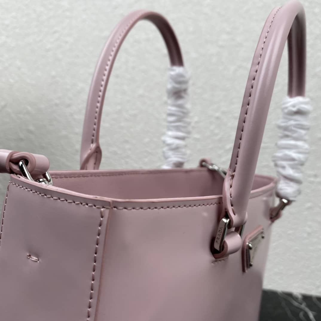 Prada Raffia Tote Dupe Womens Brushed Leather Replica Tote