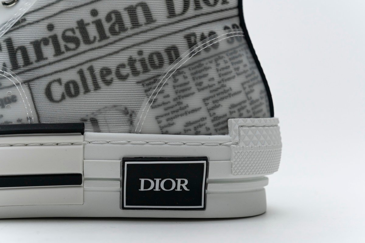 Converse Dupes Dior B23 Oblique Transparency High H565 White Black