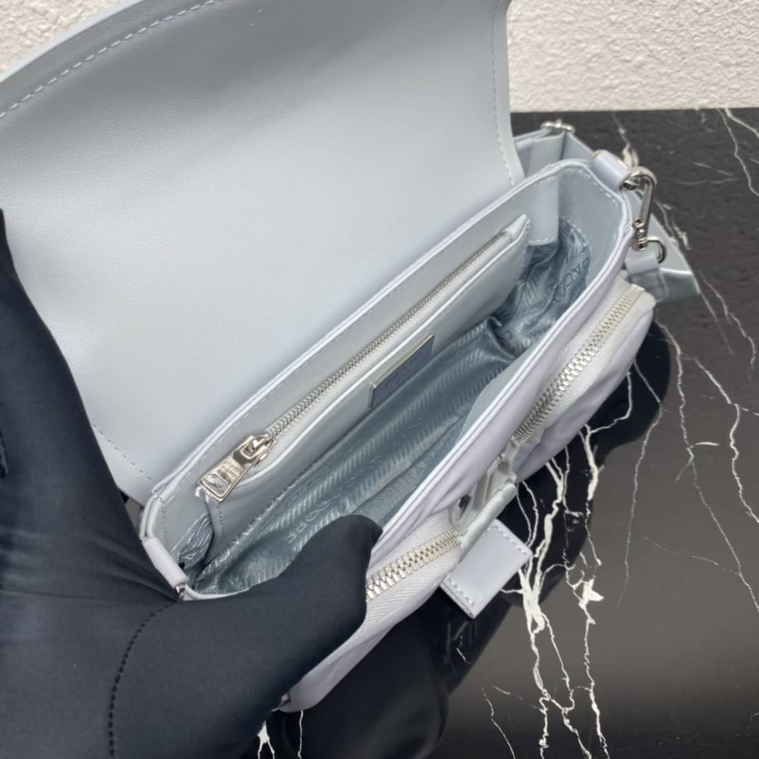 Prada Pocket Nylon And Brushed Leather Replica Bag