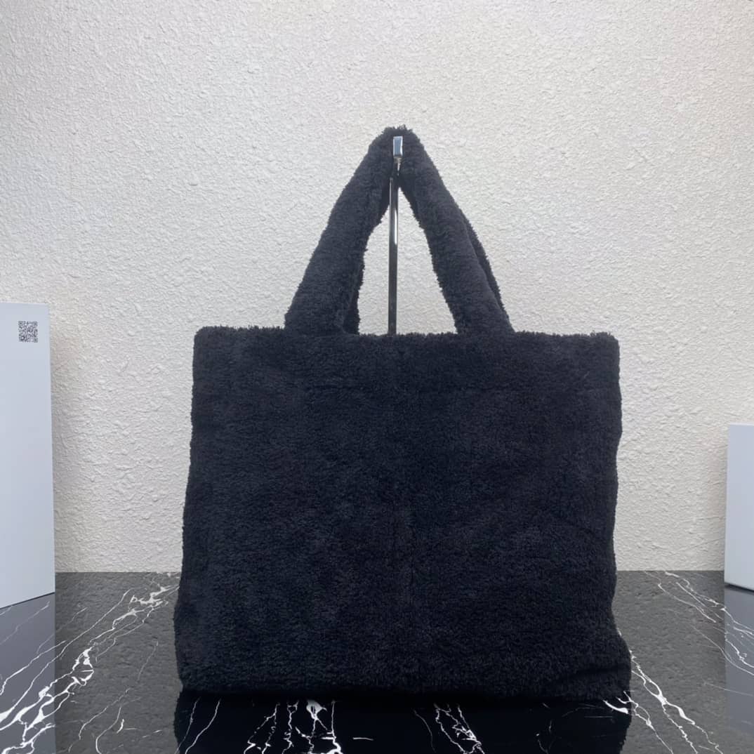 Prada Shearling Tote Shoulder Bag