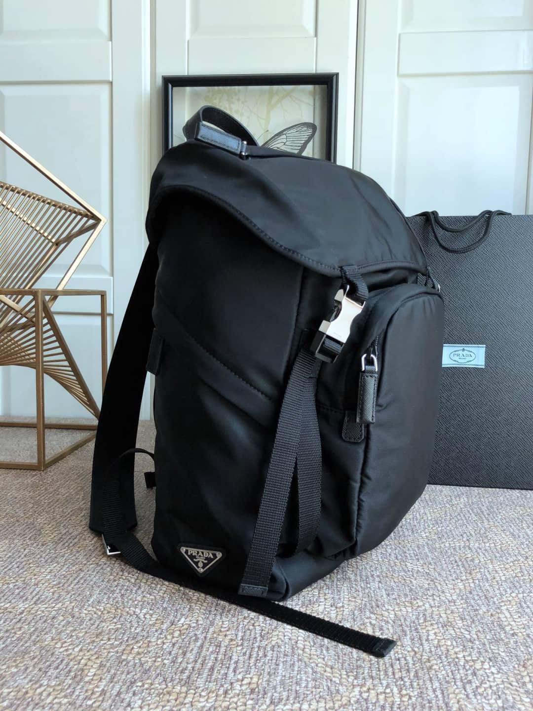 Prada Backpack Dupe Nylon Leather Replica