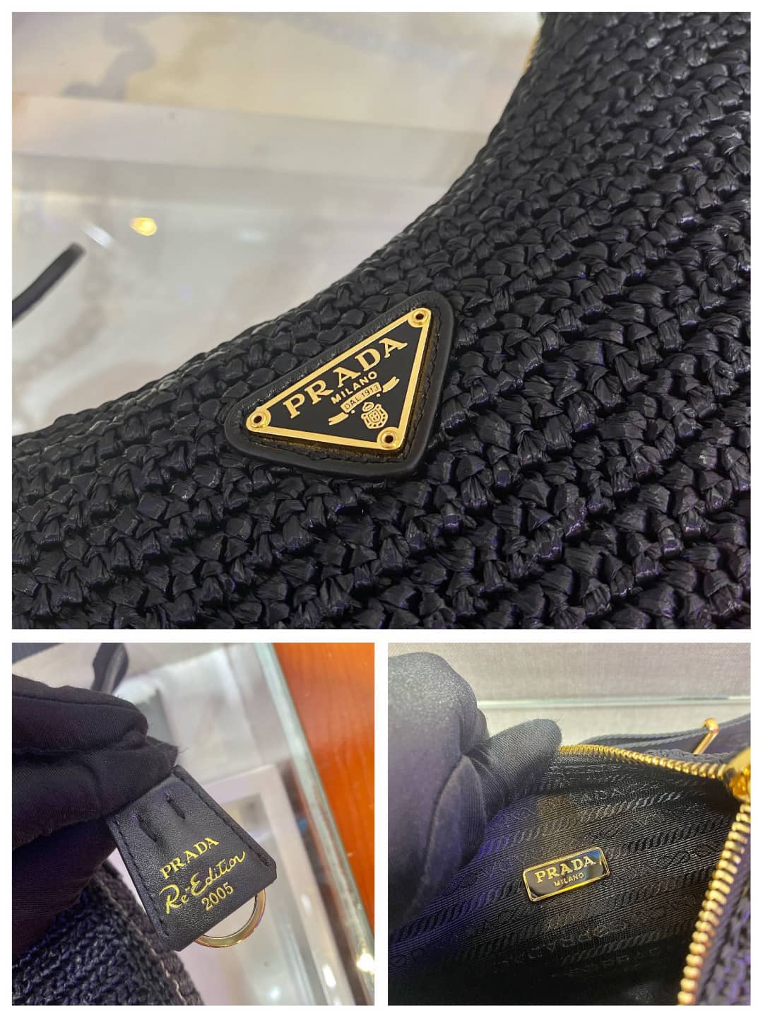 Prada Re-edition 2005 Raffia Replica Bag