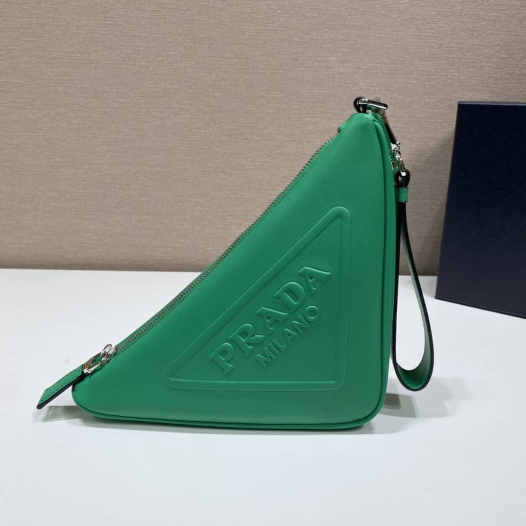 Prada Lady Leather Triangle Leather Replica Pouch