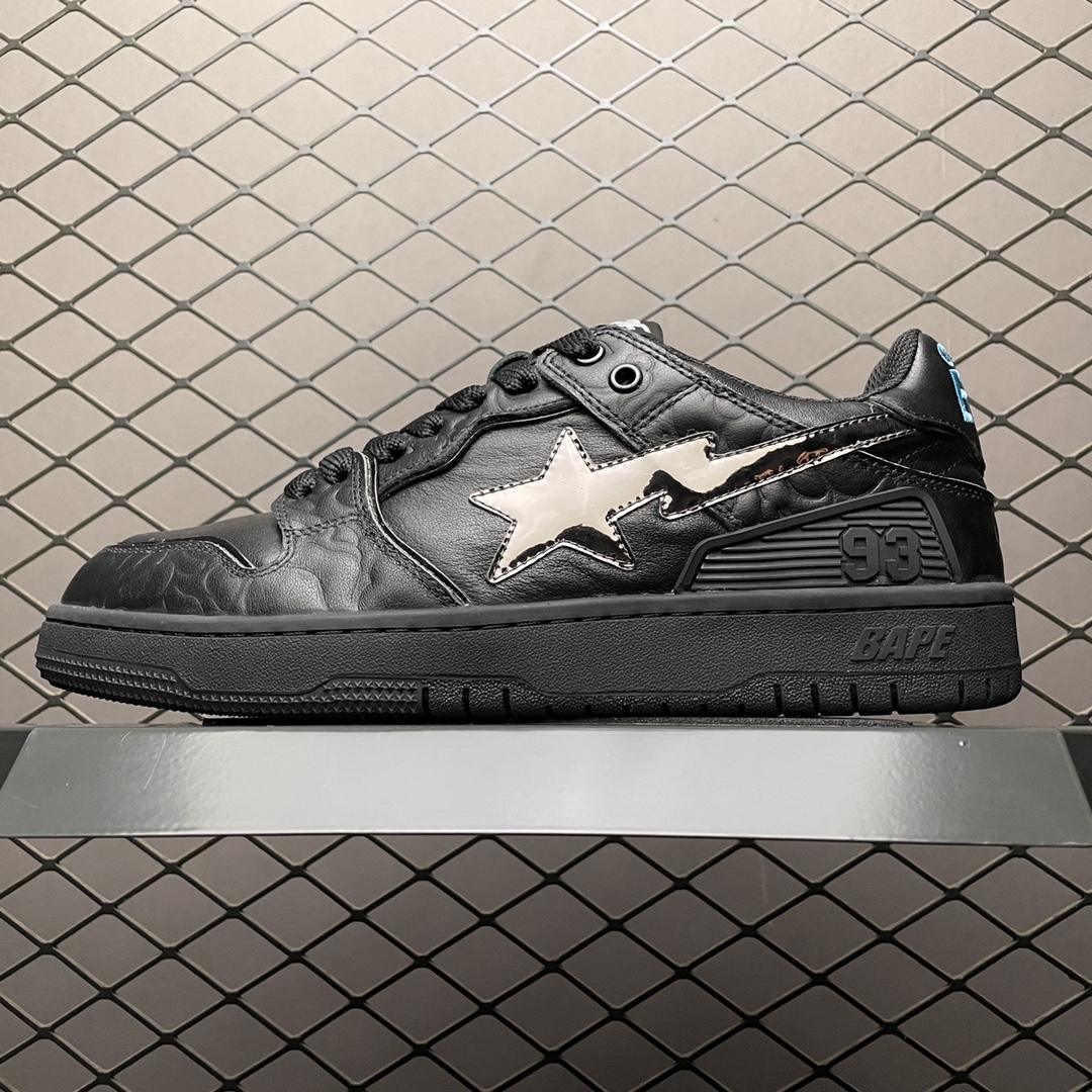 A Bathing Ape Bape SK8 Sta Black Silver