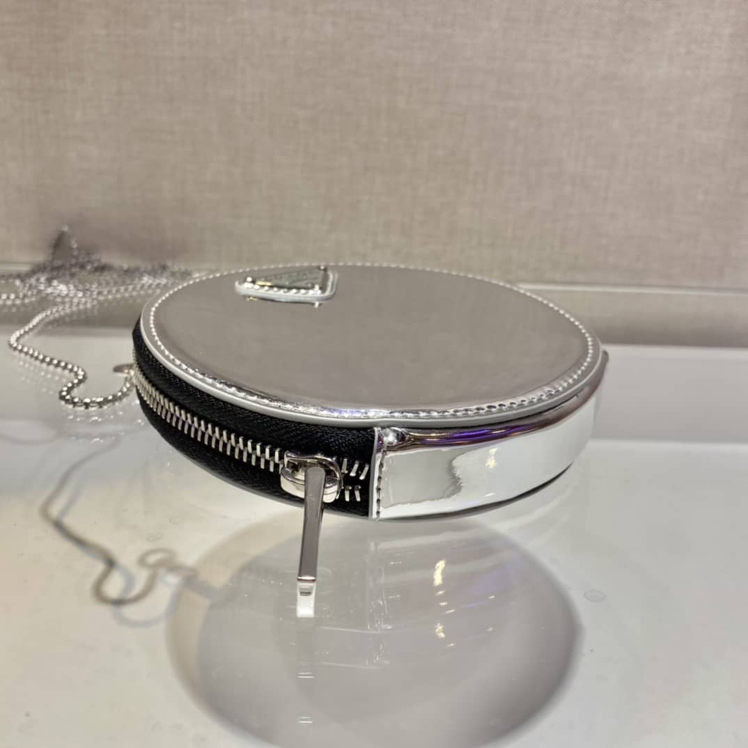 Prada Brushed Leather Mini Pouch Messenger Bag