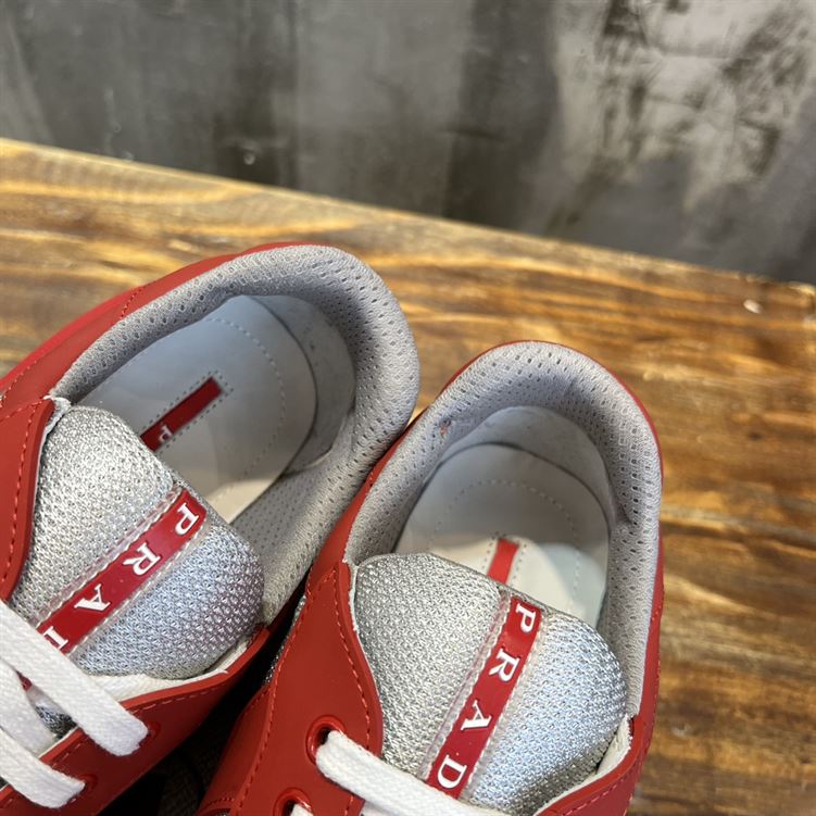 PRADA AMERICA S CUP SOFT RUBBER AND BIKE FABRIC SNEAKERS   PRS046