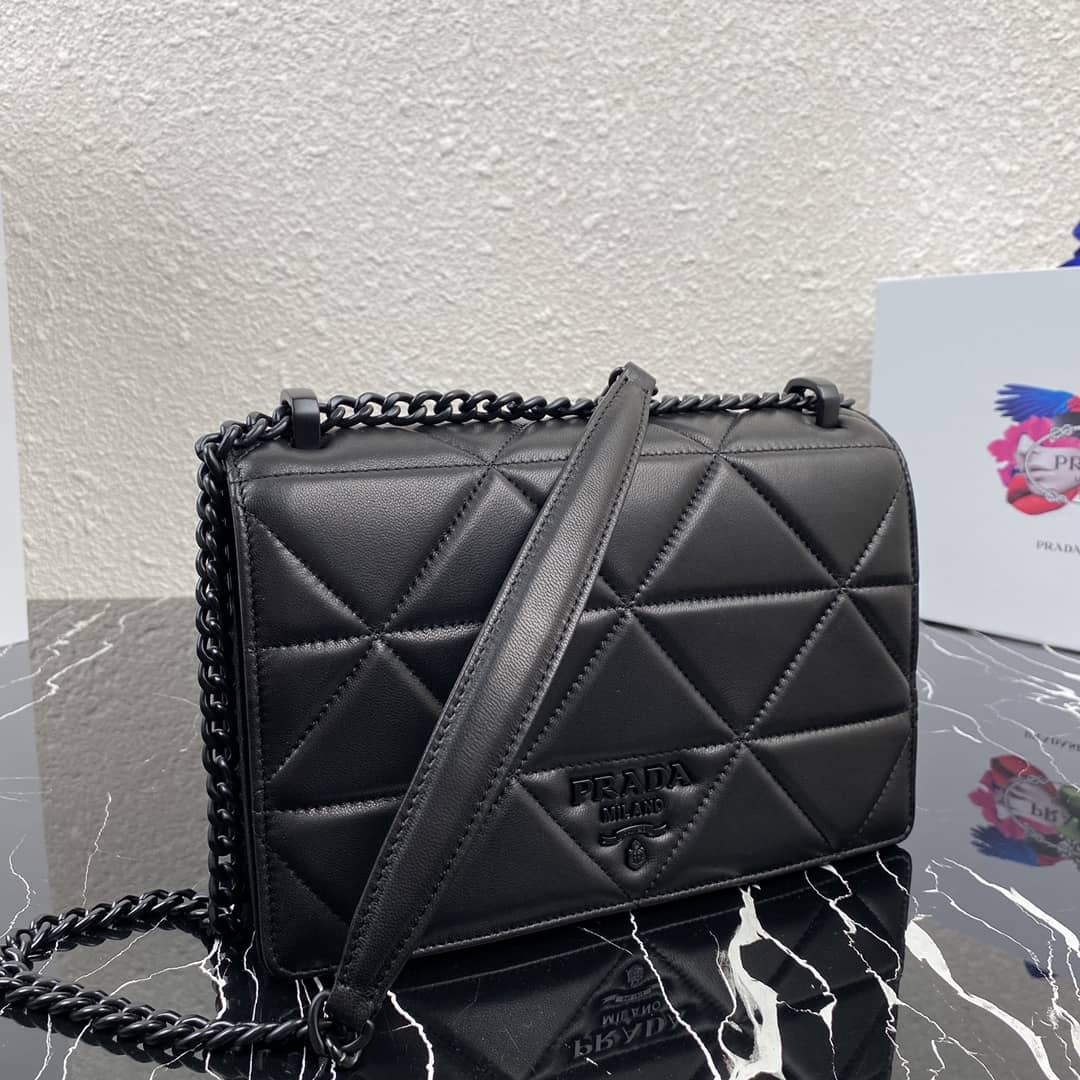 Prada Chain Replica Crossbody Bag Black