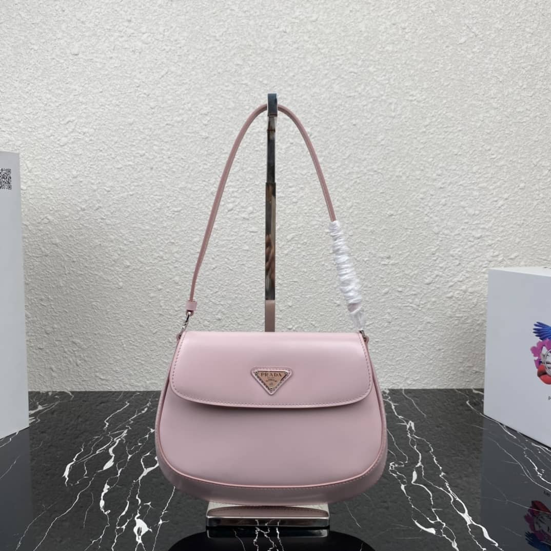 Prada Cleo Bag Dupe Brushed Leather Flap Replica Shoulder Bag