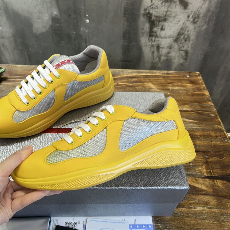 PRADA AMERICA S CUP SOFT RUBBER AND BIKE FABRIC SNEAKERS   PRS041