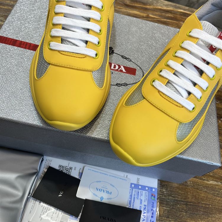 PRADA AMERICA S CUP SOFT RUBBER AND BIKE FABRIC SNEAKERS   PRS041