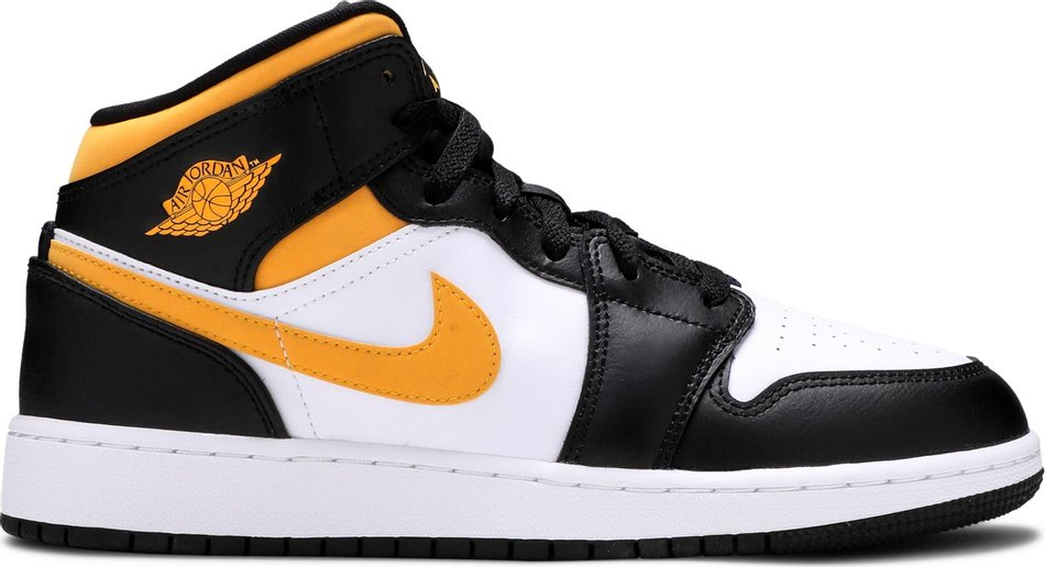 Air Jordan 1 Mid GS  Black University Gold  554725-177