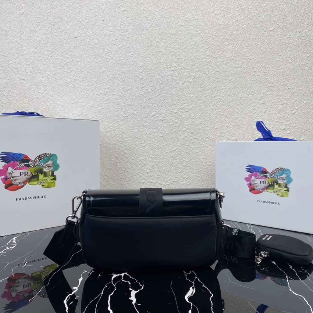 Prada Pocket Nylon And Brushed Leather Replica Bag