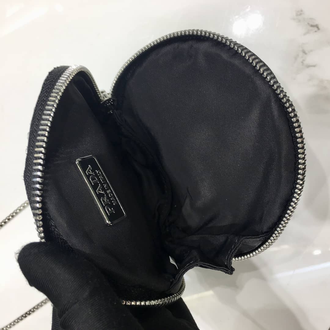 Prada Brushed Leather Mini Pouch Messenger Bag