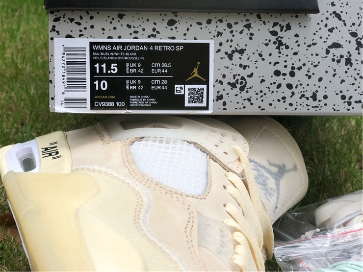 Jordan 4 Retro Off-White Sail Extended Size