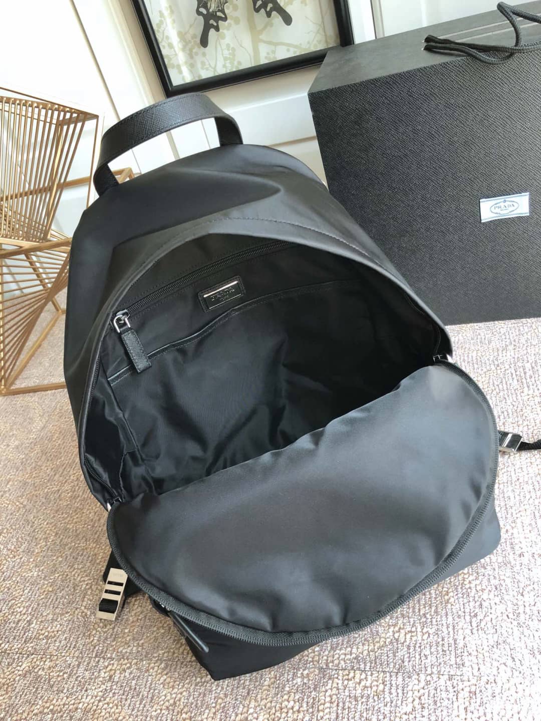 Prada Backpack Dupe Nylon Leather Replica