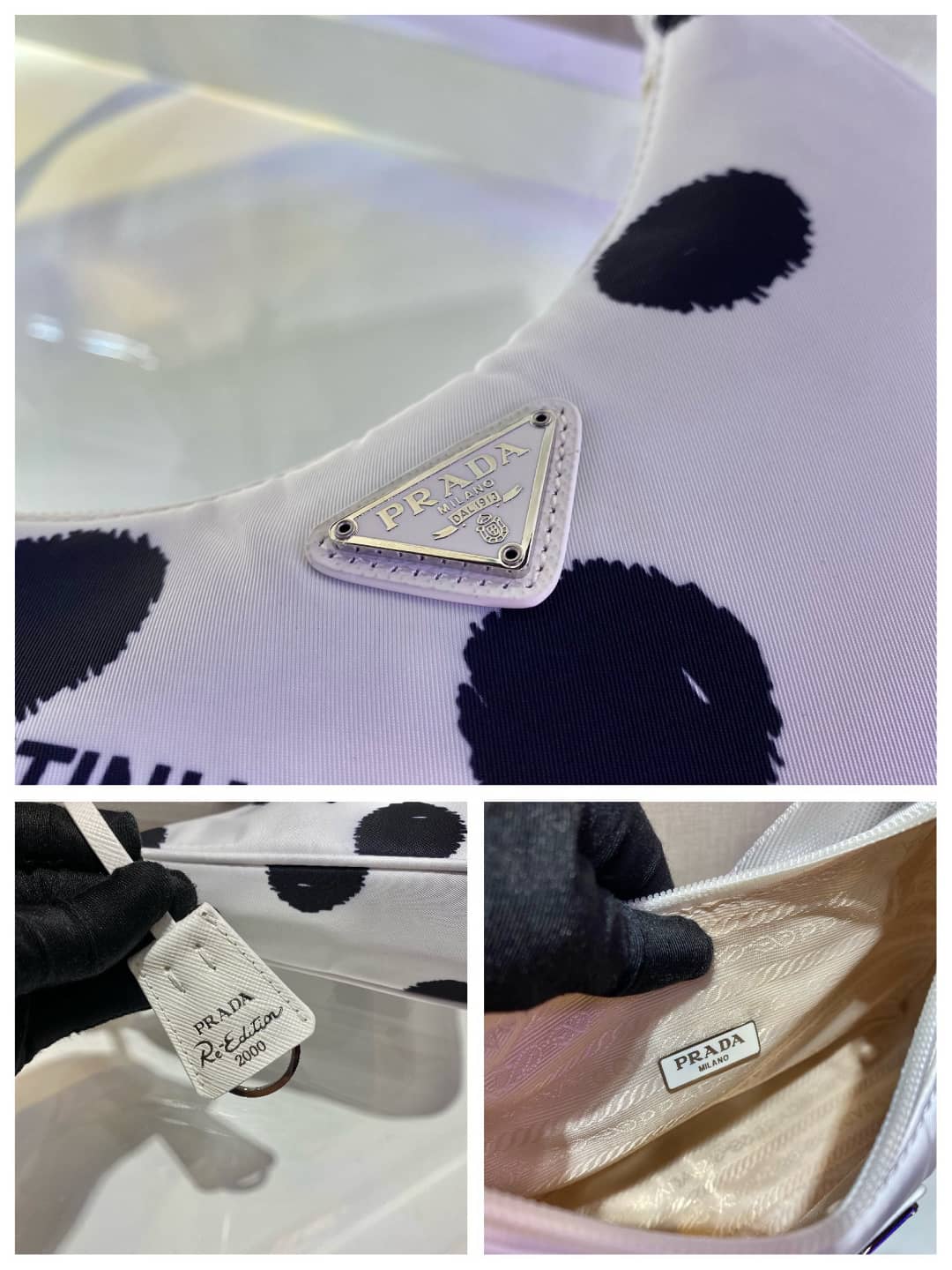 Prada Satin Re-Edition 2000 Crystal Mini Hobo