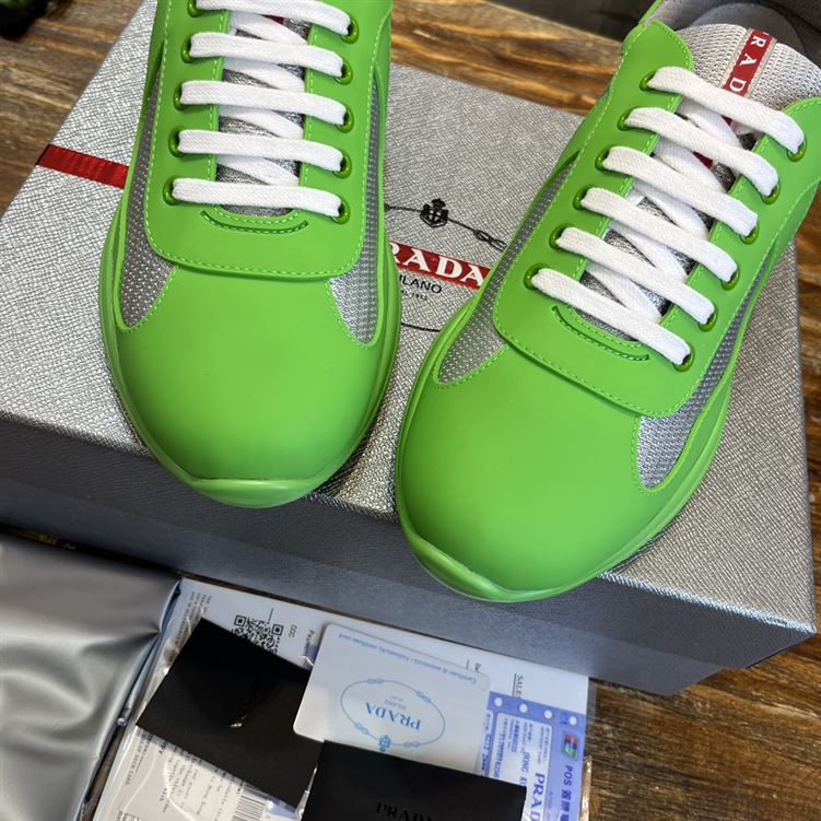 PRADA AMERICA S CUP SOFT RUBBER AND BIKE FABRIC SNEAKERS   PRS047