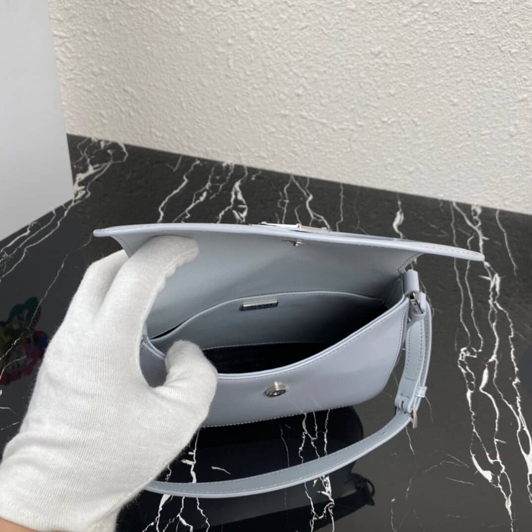 Prada Cleo Bag Dupe Brushed Leather Flap Shoulder Bag