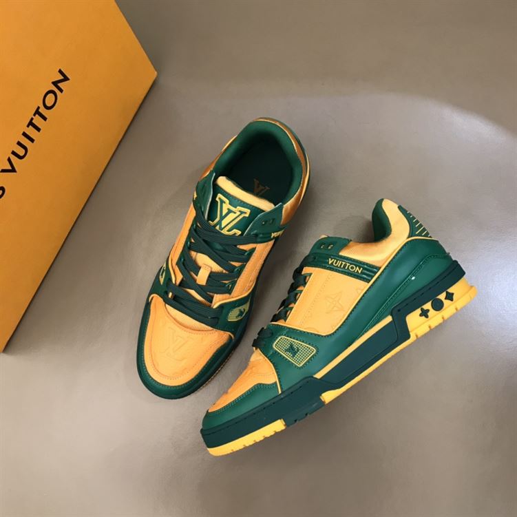 LV Shoes Replica TRAINER VIRGIL ABLOH SNEAKERS IN GREEN – LVS049
